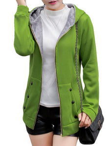 Pluse Velvet Padded Warm Hoodies Sweatshirt