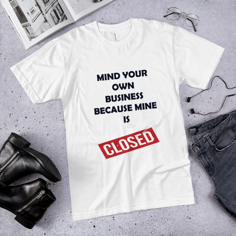 Mind Your Own Business White Tee Liberty Dallas Collection