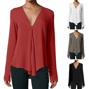 Chiffon Shirt Long Sleeve Blouse