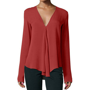 Chiffon Shirt Long Sleeve Blouse