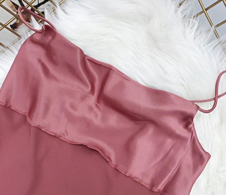 A Shiny Sleeveless  Camisole Champagne Color