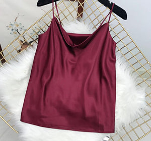A Shiny Sleeveless  Camisole Champagne Color