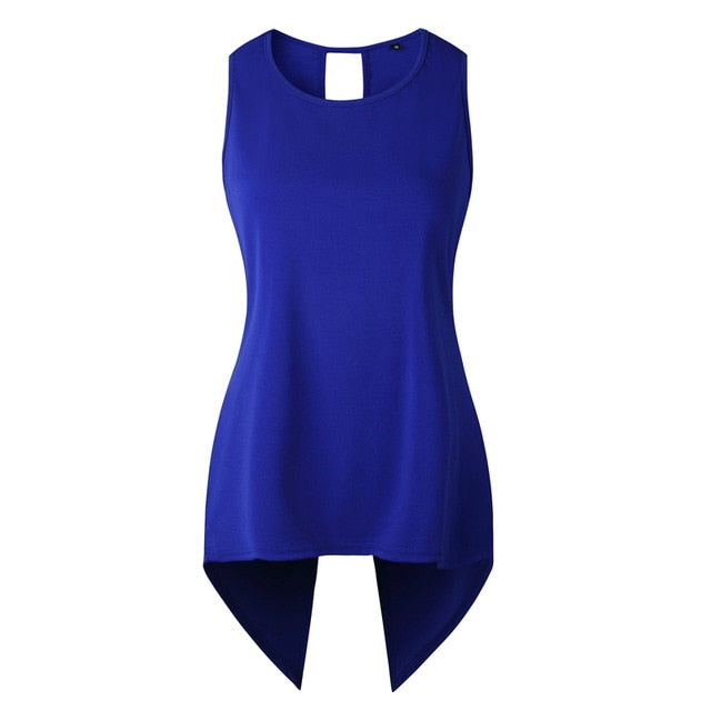 Cross Irregular  Sleeveless Top