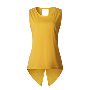 Cross Irregular  Sleeveless Top