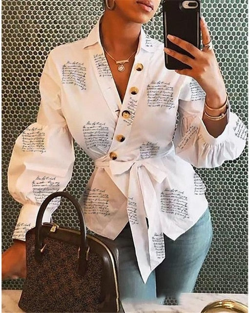 Long Sleeve V Neck Top