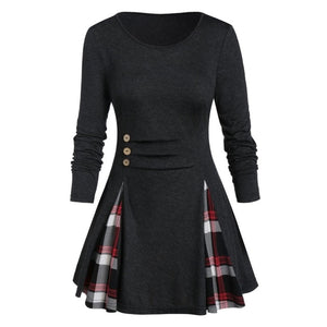 Long Sleeve Tartan Plaid Shirt/ Plus Sizes