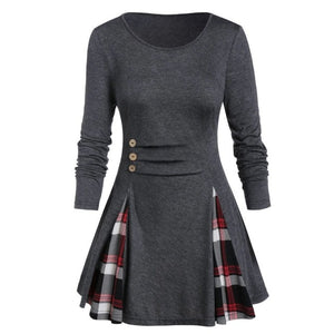 Long Sleeve Tartan Plaid Shirt/ Plus Sizes