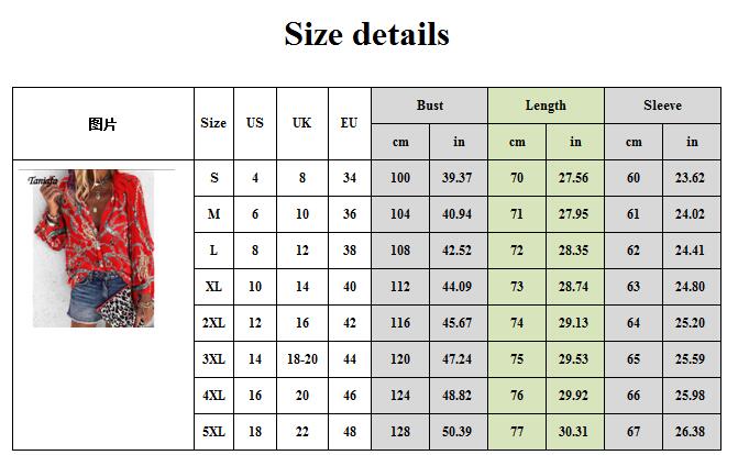 V Neck Long Sleeve Button Casual Loose Print Blouse/plus sizes