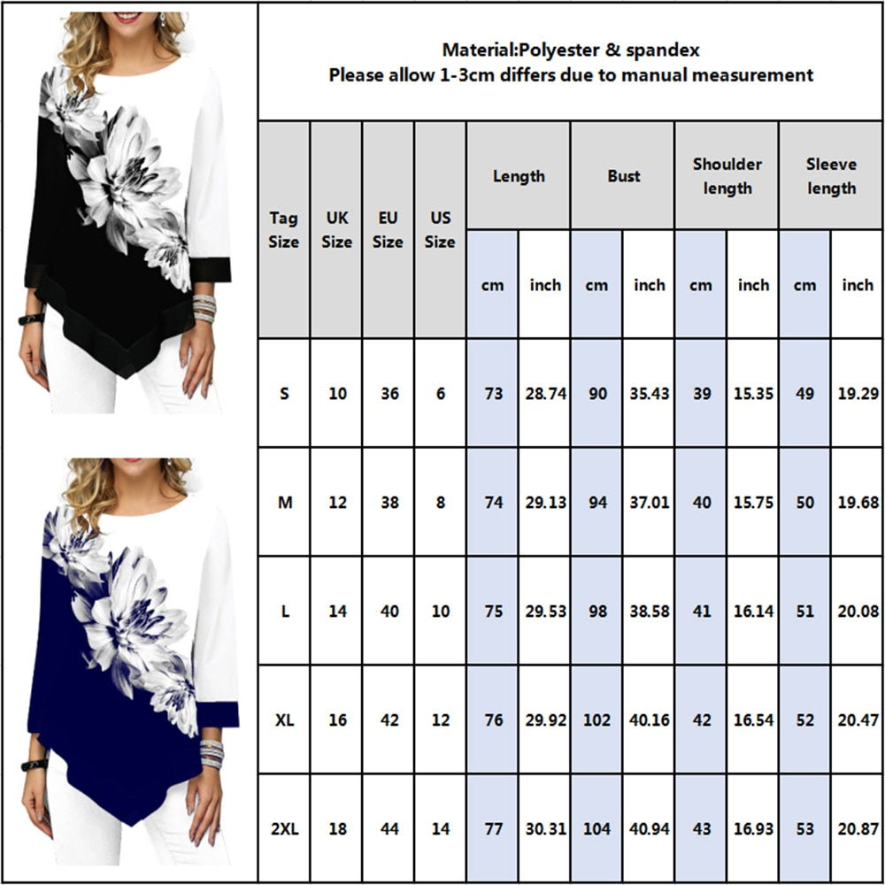 Floral Printed Shirt Asymmetric Hem