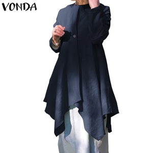 Asymmetrical Casual Long Sleeve Oversized Tunic/ S-5XL