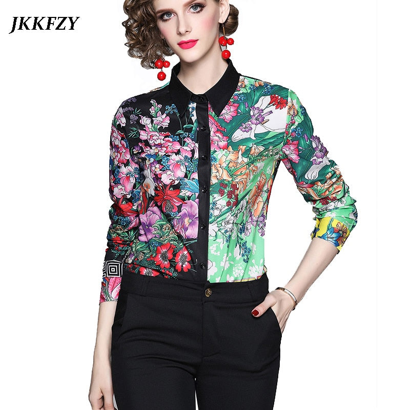 Long Sleeve Vintage Office Top