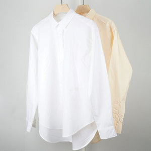 TWOTWINSTYLE Casual Loose Women Blouses Lapel Collar Puff Long Sleeve Elegant Shirt For Female Fashion 2020 Spring Clothing Tide