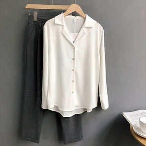 Tangada Women Elegant Basic Khaki Shirts Long Sleeve Solid Office Ladies Work Wear Blouses