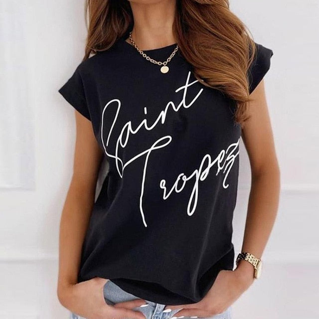 Elegant Red Lips Printed Shirts Blouse Women O Neck Short Sleeve Basic Tops Summer Casual Female Pullover Shirt Blusa Streetwear