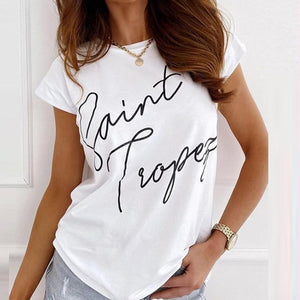 Elegant Red Lips Printed Shirts Blouse Women O Neck Short Sleeve Basic Tops Summer Casual Female Pullover Shirt Blusa Streetwear