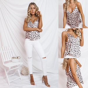 Sexy Leopard Tank Women Ladies Leopard Printed New Blouse Vest Tank Sleeveless Fashion Style Top
